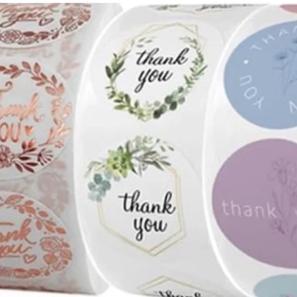 Thank You Stickers Roll 500 COUNT ROLL - RANDOM ROLL - Picture 10 of 11
